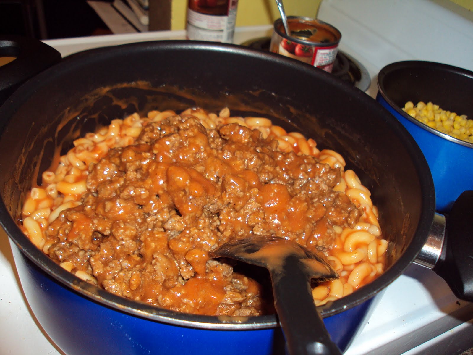 Thrifty Cheapskate Mama's Hamburger Hot Dish / Casserole
