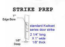 Door Strike Prep for K-250 series locks