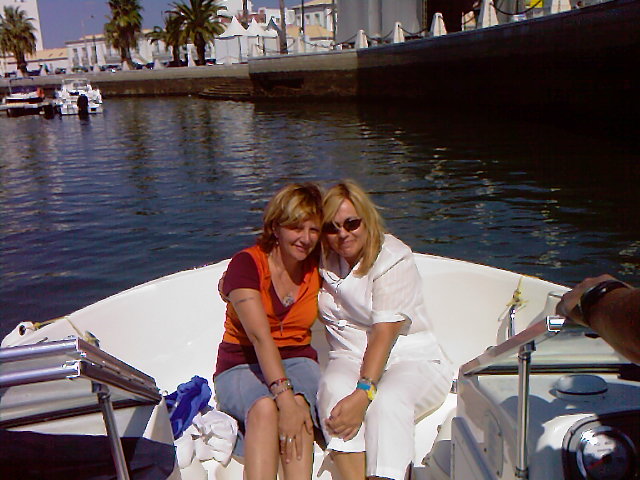 Con mi querida amiga Elena en Faro.