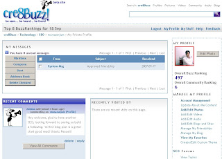 My profile in cre8buzz