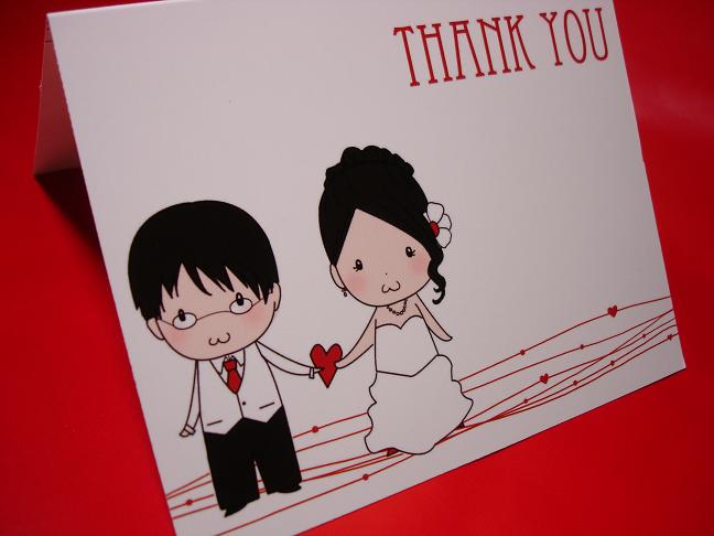 anime wedding thank you card