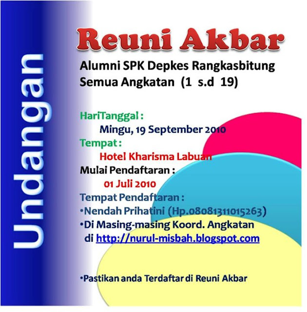 Contoh Undangan Reuni kata mutiara dan cinta