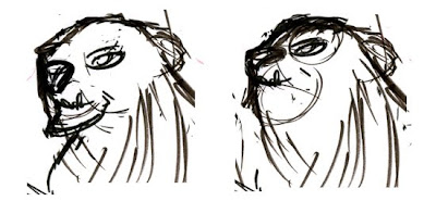 After combining the two heads I liked the most, I got one I liked a lot, and another that looked too much like Chewbacca