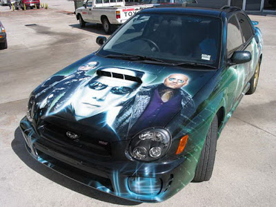 Custom Painted Cars in Matrix style