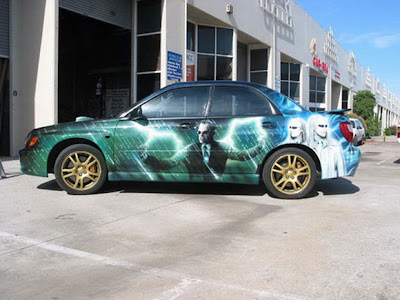 Custom Painted Cars in Matrix style