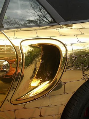 Amazing Custom Made Golden Porsche