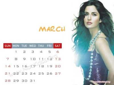 calendar 2010 march. Katrina Kaif 2010