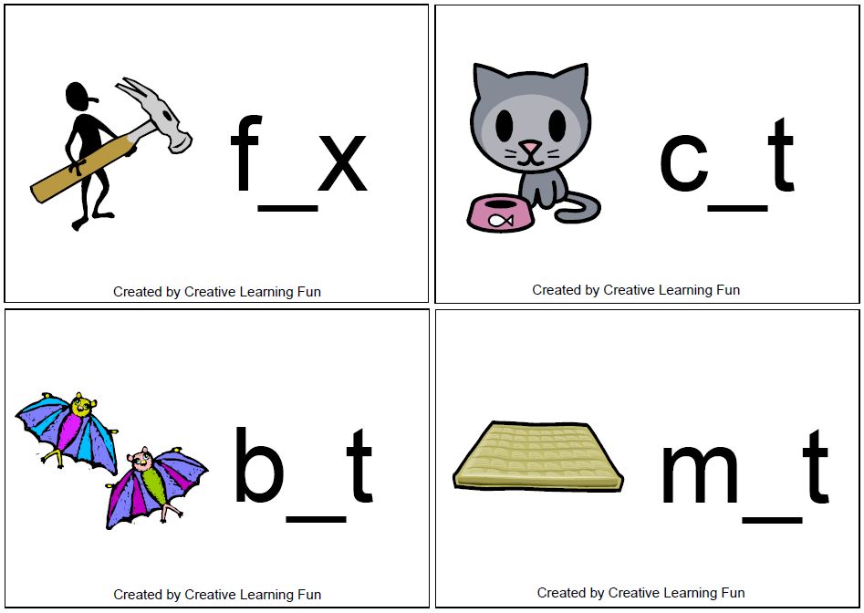 freebie using CVC words.