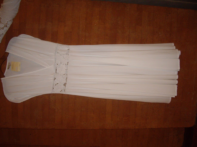 Uluwatu White Flowing Dress, White Lace Waist Band, V-Neck