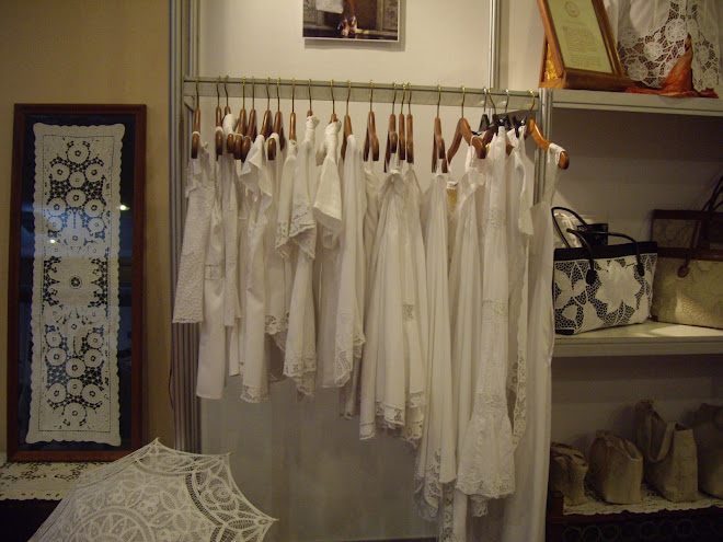 Uluwatu White Lace Clothing displayed in Boutique