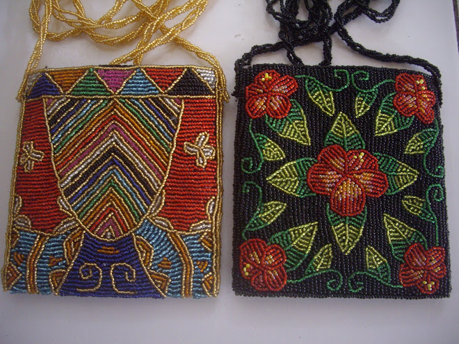 Handcrafted, Brilliantly Colored Beadwork, Hand Bag
