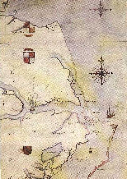 John White Map of Roanoke