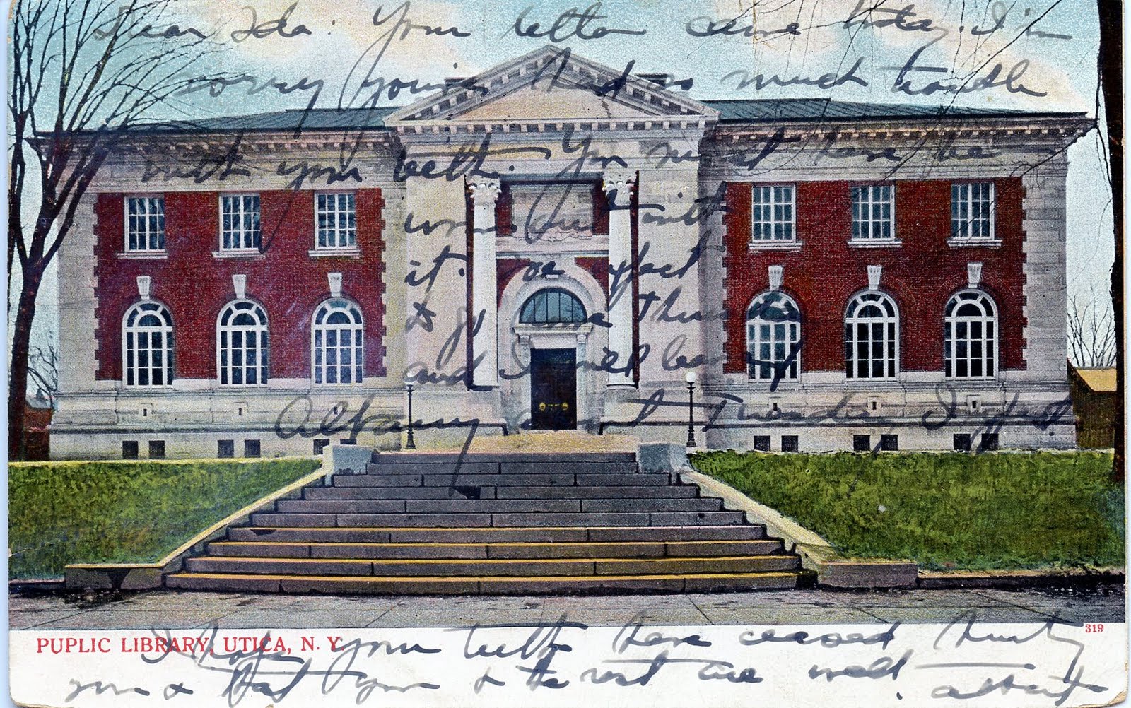 Library Postcards 1906 Public Library, Utica, New York