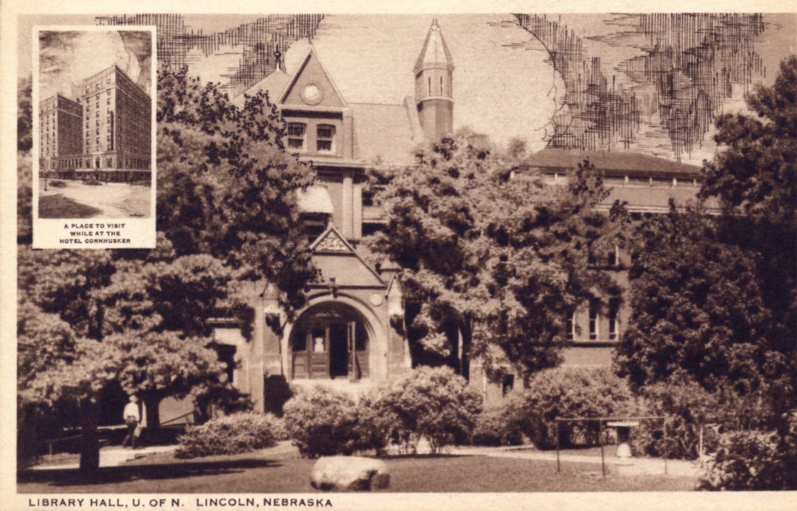 Library Postcards Library Hall, University of Nebraska, Lincoln, Nebraska