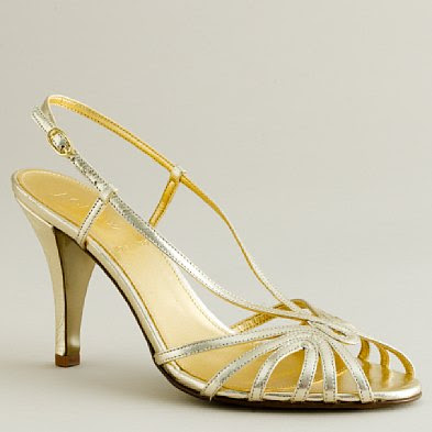 Gold Strappy Shoes