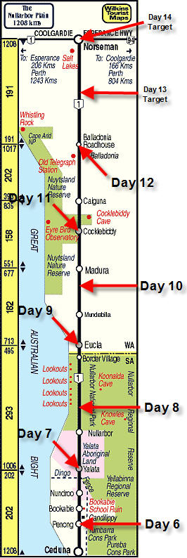 Route Map - Day 6 onwards