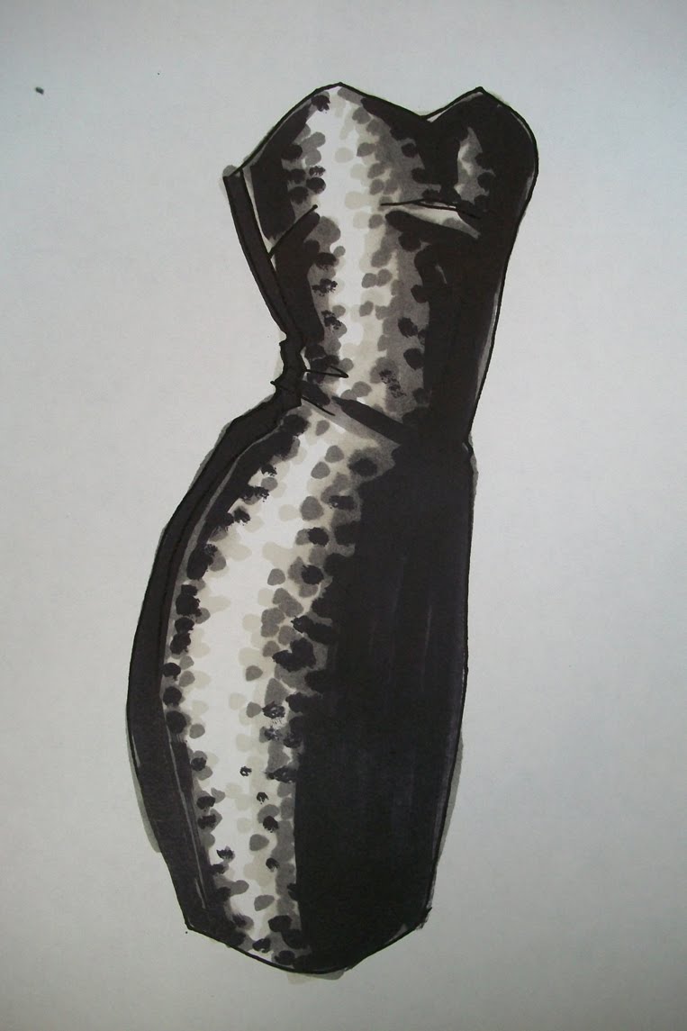 Fashion Illustration for Designers & Illustrators Marker Demo Sequins