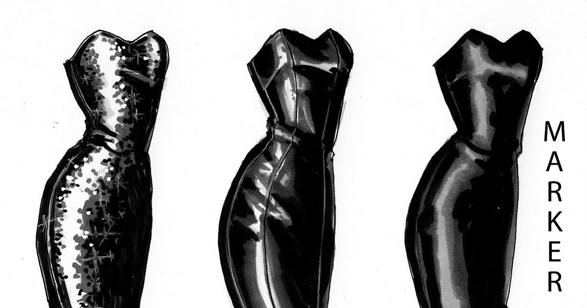 Fashion Illustration for Designers & Illustrators Marker Demo Sequins