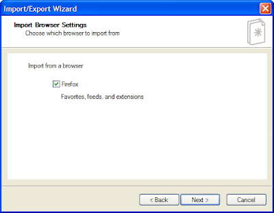 IE 8.1 firefox import