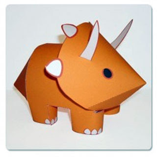 Andrew the Triceratops Papercraft