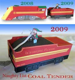 Naughty List Coal Tender Papercraft