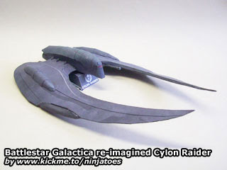 Battlestar Galactica Cylon Raider Papercraft