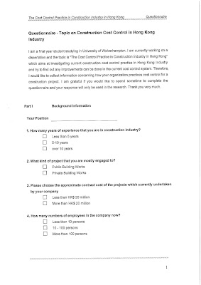 Methodology dissertation questionnaire