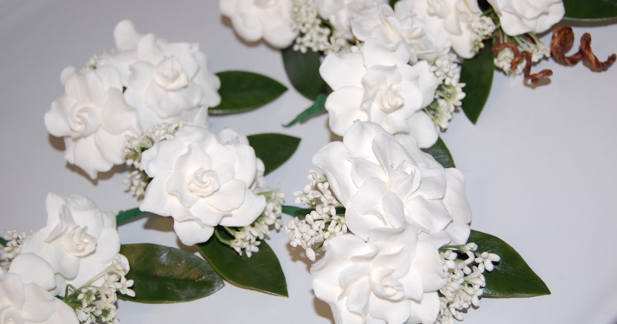 Handmade artificial flowers Double Gardenia corsage for wedding
