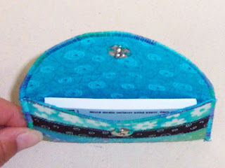 business card case fabric quilted