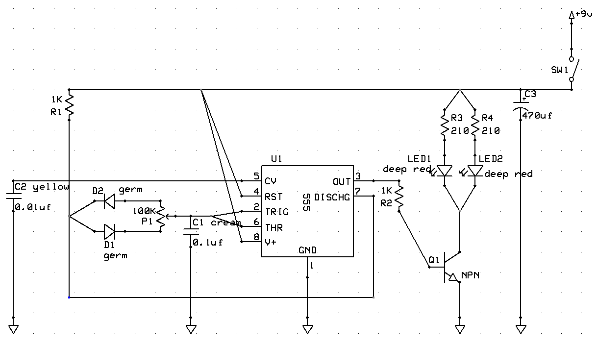 deep red flashlight schematic diagram