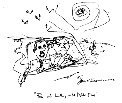 Fear and Loathing in the Middle East (after Ralph Steadman)