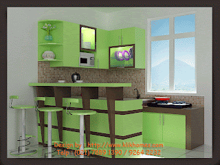 Kitchen  Minimalis Modern on Harga Kitchen Set  Kitchen Set Dengan Nuansa Hijau Muda Untuk