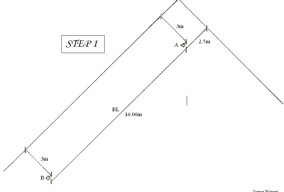 DAMIAN WAIPOURI SETTING OUT STRING LINES