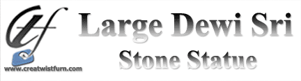 Large Dewi Sri Stone Statue