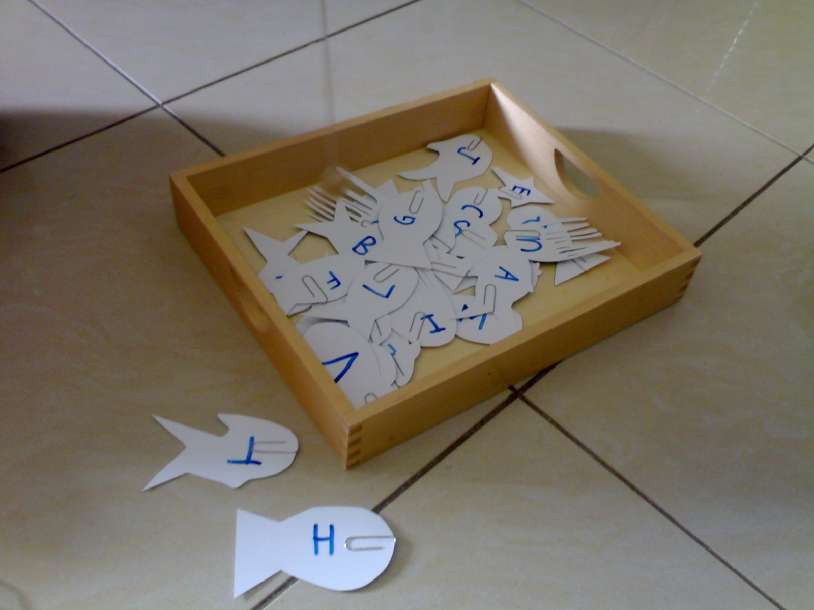 A Little Learning For Two: Letter fishing game