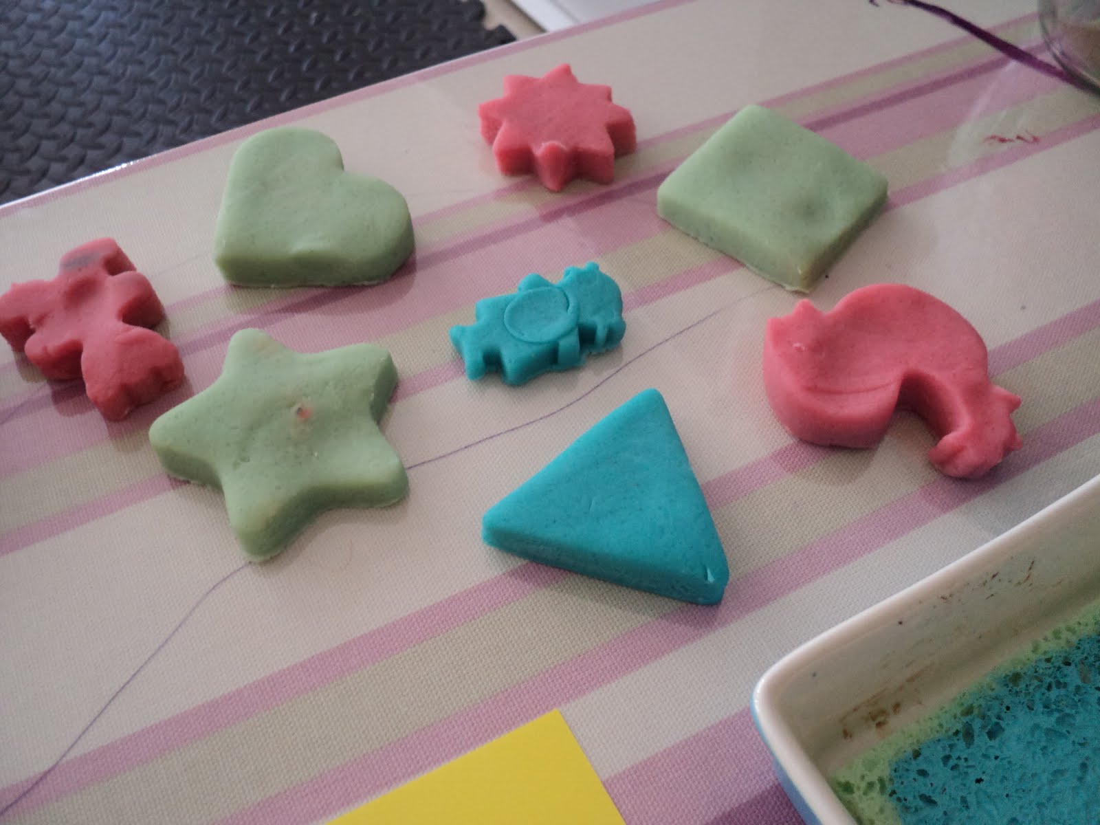 A Little Learning For Two Playdough Painting