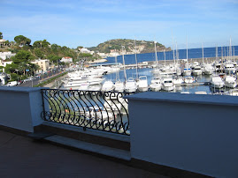 terrazzo,vista sulla baia.