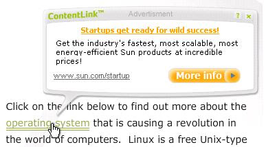 Sample Kontera In-Text ad
