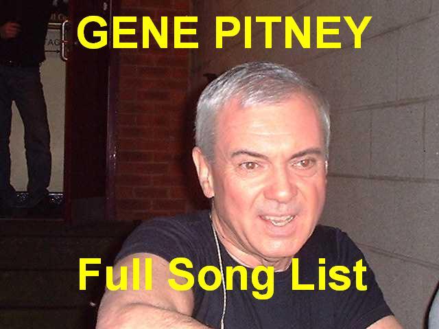Gene Pitney - Song List