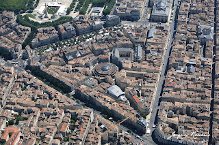 vue aérienne Triangle d'or à Bordeaux