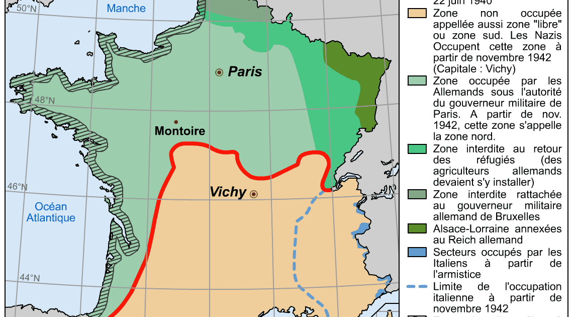 un été 42 Carte de la France à l