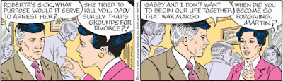 The Professor's eavesdropping in the second panel.