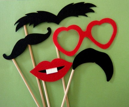 photo booth props as wedding favors Reception Ideas