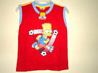  Kaos Simpsons Tank Top Soccer Merah