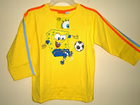  Kaos Spongebob Soccer Kuning