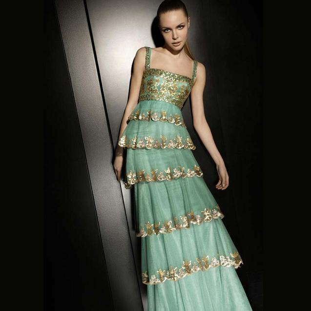 Green Beaded Dress