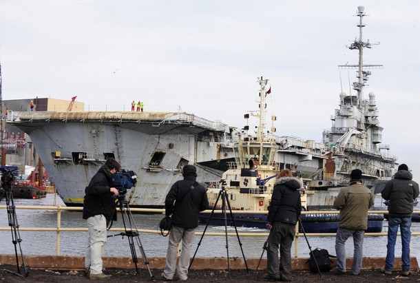 Le Clemenceau, the controversial French air craft carrier