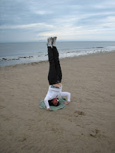 Beth doing a handstand