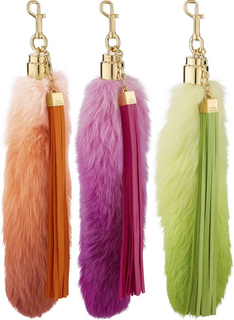 Louis Vuitton Pink Foxy Bag Charm Leather Fur ref.131605 - Joli Closet