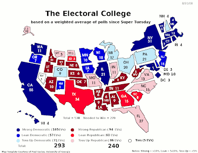 Frontloading Hq The Electoral College Map 8 31 08